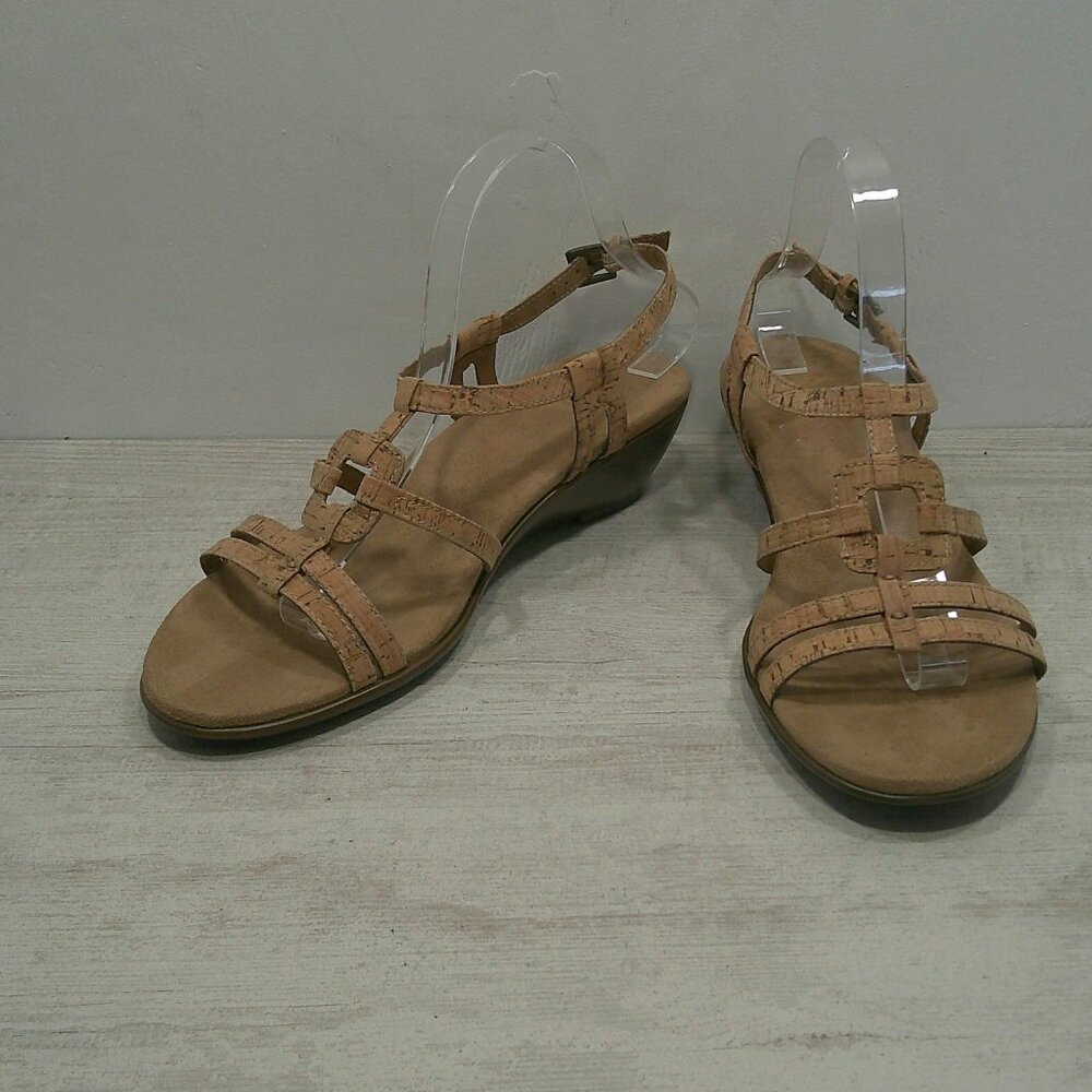 A2 By Aerosoles Tan Strappy Wedge Sandals
